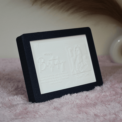 Elegant Modern Birthday Photo Lithophane Frame - Personalized For Her