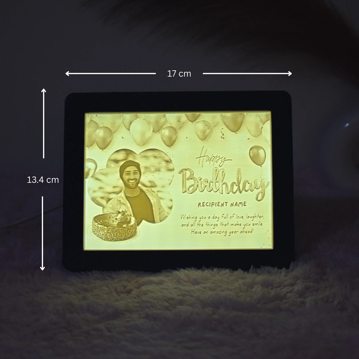 Personalized Birthday Photo Lithophane Frame For Him