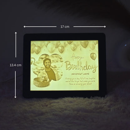 Personalized Birthday Photo Lithophane Frame For Him