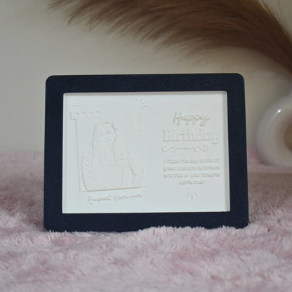 Birthday Photo Lithophane Frame With Personalized Name & Photo For Her
