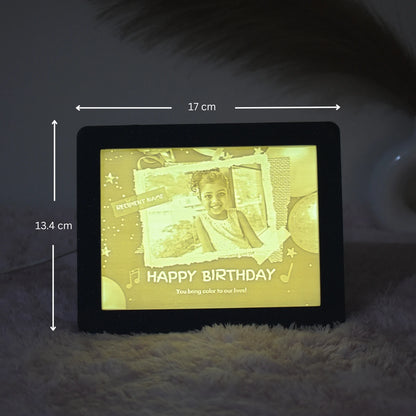 Personalized Birthday Photo Lithophane Frame For Kids