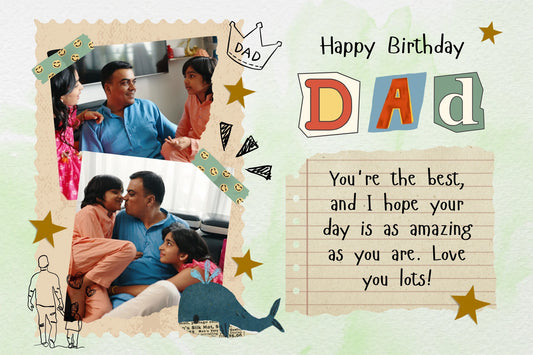 Personalized Birthday Photo Lithophane Frame For Dad