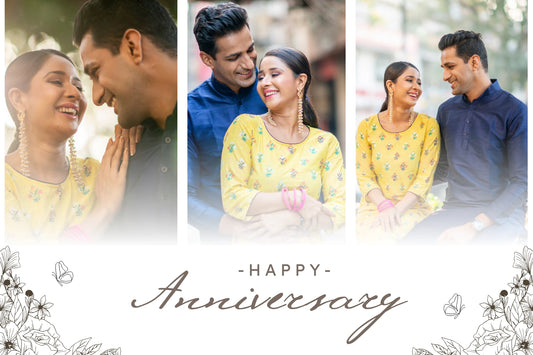 Minimal Anniversary Photo Collage Lithophane Frame