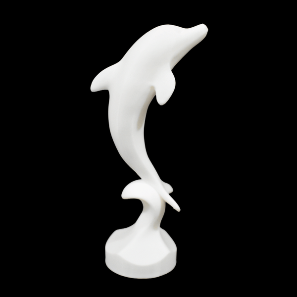 Aquaphin - Minimalist Dolphin On Wave Sculpture